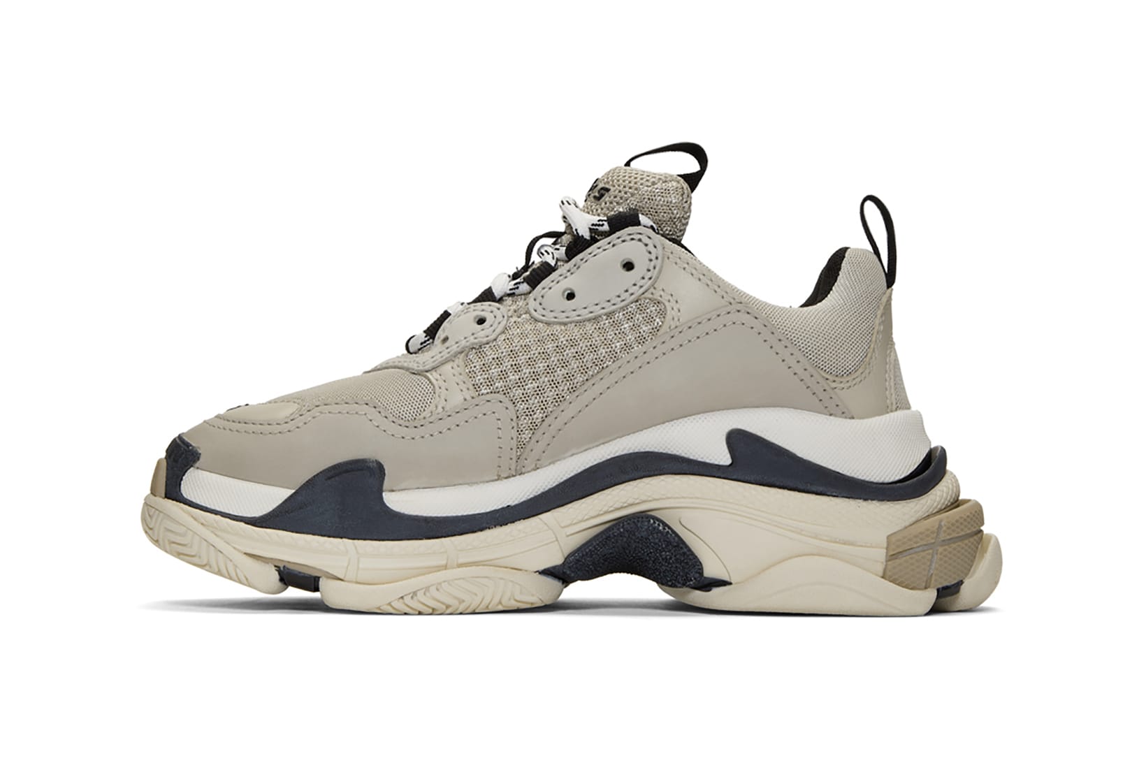 Balenciaga Synthetic Triple S Low Top Trainers in Navy Blue